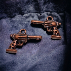 3D Space Cowboy Gun Earrings