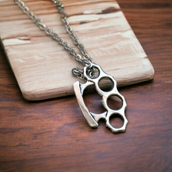 Brass Knuckle Necklace