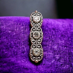 10 Silver Fancy Jewelry Separators with Crystals