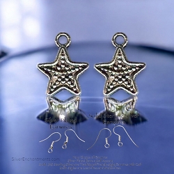 Granulated Star Earrings