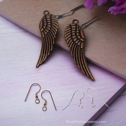 Copper Angel Wing Earrings
