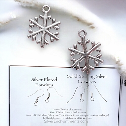 Silver Snowflake Earrings