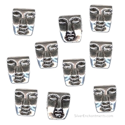 Silver Face Beads
