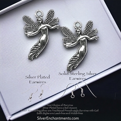 Silver Carefree Fairy Earrings