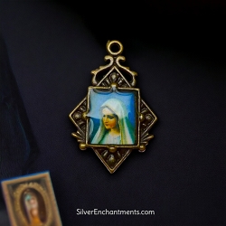 Bronze Madonna Necklace