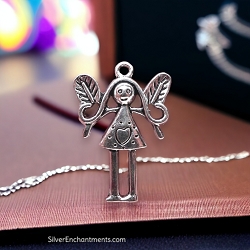 Silver Love Nature Fairy Necklace