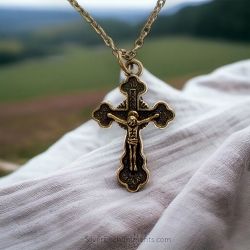 Crucifix Necklace, Catholic Cross Necklace