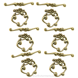 Gold Loopy Cloud Designer Toggle Clasps