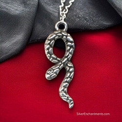 Silver 3D Snake Necklace