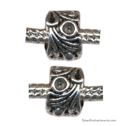 Silver Fancy Jewelry Spacers Big Hole Beads
