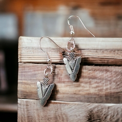 Silver Southwestern Arrowhead Earrings