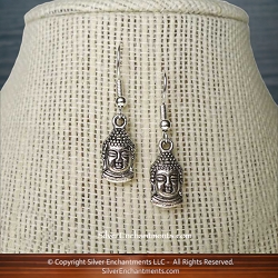 Silver Buddha Earrings