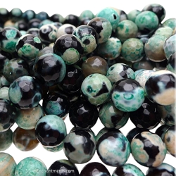 10mm Round Green Fire Agate Beads
