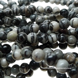 6mm Round Picasso Jasper Beads
