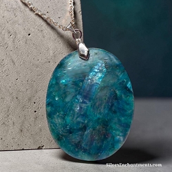 Bailed Blue Kyanite Pendant