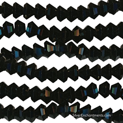 10mm Black Simplicity Half Bicone Crystal Beads