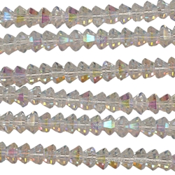 10mm Crystal AB Simplicity Half Bicone Crystal Beads