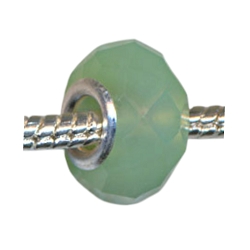 14mm Green Jade Crystal Large Hole Beads