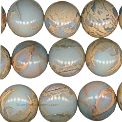 20mm Round African Opal Jasper Beads Strand