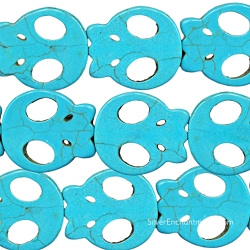 28x25mm Turquoise Skull Beads