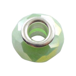 14mm Seafoam Green Crystal Large Hole Beads
