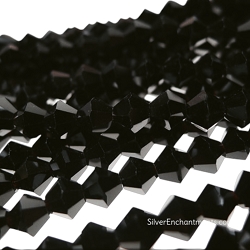 8mm Black Crystal Bicone Beads