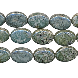 Oval 18x13mm Alligator Skin Jasper Beads