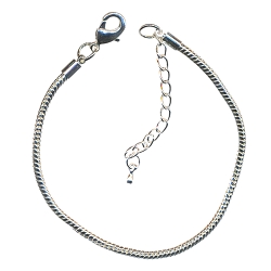 Silver Bracelet for Large Hole Beads