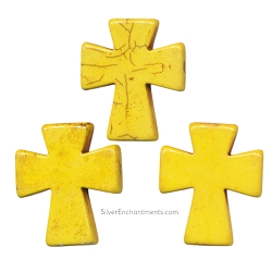 35x30mm Yellow Magnesite Focal Bead Pendants