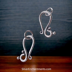 Sterling Silver J Hook Clasp with Ring