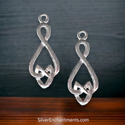 Sterling Silver Celtic Knot Pendants or Earring Danglers