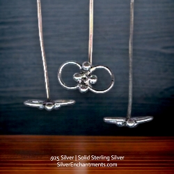 Sterling Silver Elegant Bead Hugger Headpins
