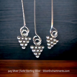 Sterling Silver Headpins with Pyramid Drop Accent