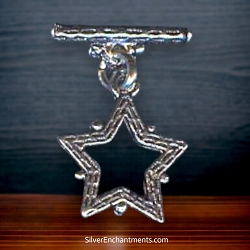Sterling Silver Fancy Star Toggle Clasp