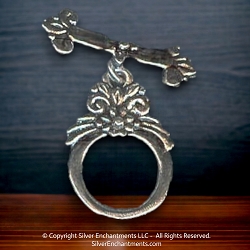 Sterling Silver Floral Victorian Toggle Clasp