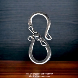 Sterling Silver Fancy S Hook Clasp