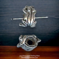 Sterling Silver Frog Big Hole Beads