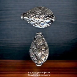 Fancy Sterling Silver Teardrop Beads