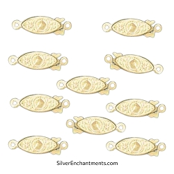 Gold Plated Fish Hook Box Clasps