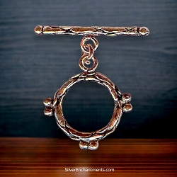 Solid Copper Fancy Toggle Clasps