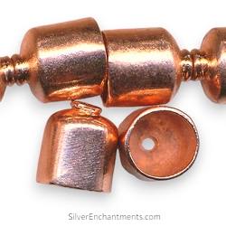 12x10mm Copper Jewelry End Caps with 9mm Opening
