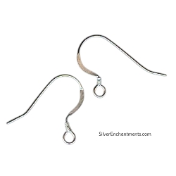 5-pair Silver Classic Earwires with Coil