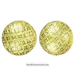 Gold Plated Copper 16mm Patterned Coin Beads