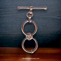 Solid Copper Double Loop Extender Toggle Clasp