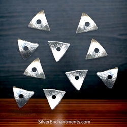 8mm Triangle Bead Caps Cradle Bead Caps with Brushed Finish