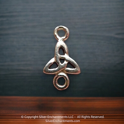 Sterling Silver Small Triquetra Jewelry Link Finding