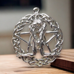 Sterling Silver Celtic Great Rite Pentacle Pendant