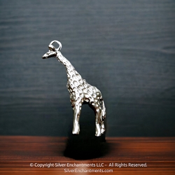 Sterling Silver Giraffe Charm