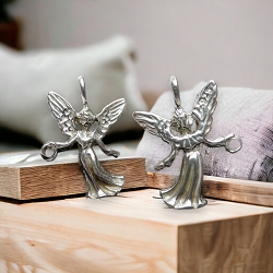 Sterling Silver Bailed 3D Lady Angel Dangler Pendant