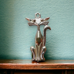 Sterling Silver Cat Pendant